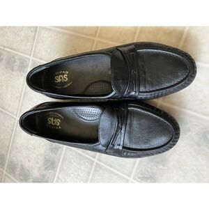 SAS Black Tripad Comfort Foot Bed Loafers Slip On Low Heel Casual Shoes Sz 9 M